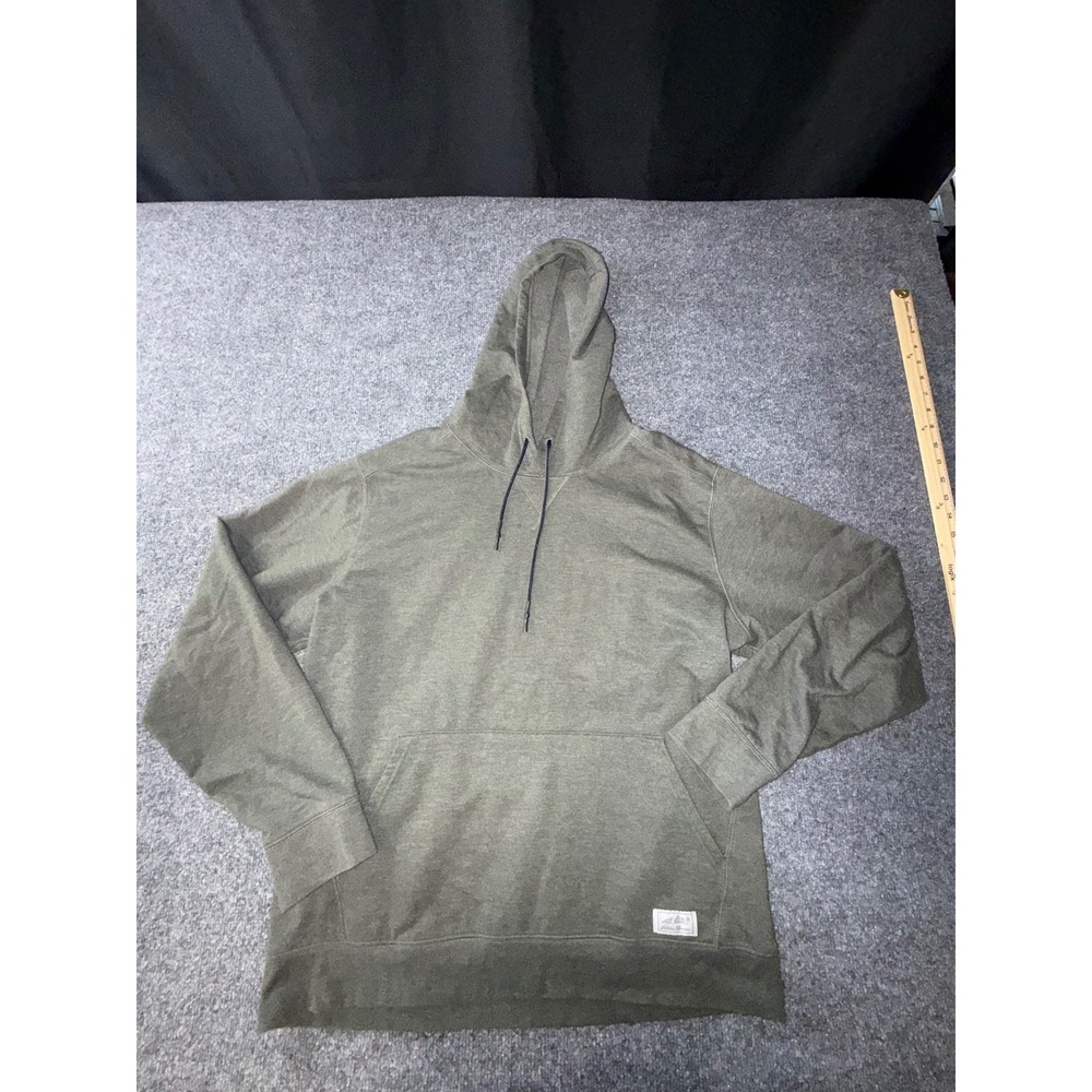 Eddie Bauer Mens Olive Green Heathered Pullover Hoodie Sweatshirt Size Large